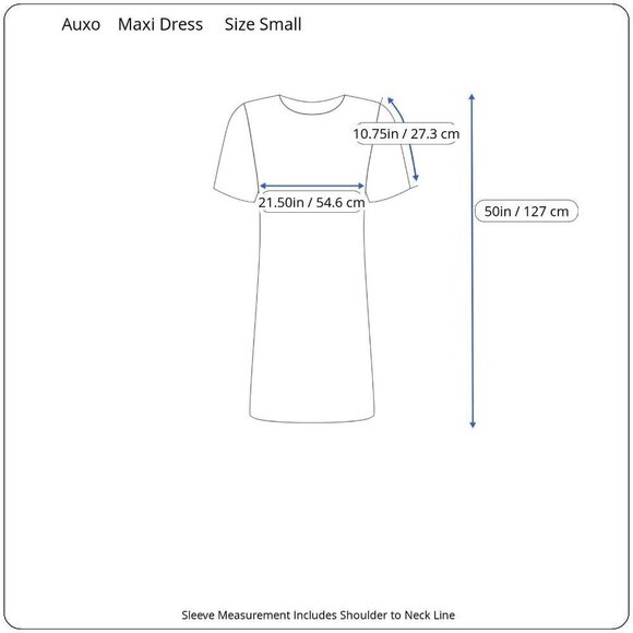 Auxo Maxi Dress Sz Small 4 6 Short Sleeve Stretch Modest Pockets Gray Black NEW - Picture 3 of 10
